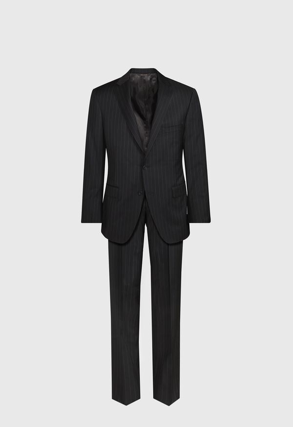 Paul Stuart Black and White Chalk Stripe Suit, image 1