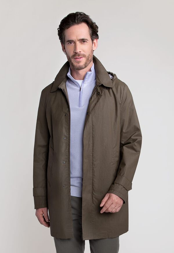 Paul Stuart Hooded Raincoat, image 1