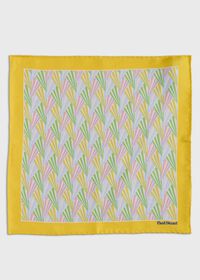 Paul Stuart Printed Silk Basketweave Pocket Square, thumbnail 2