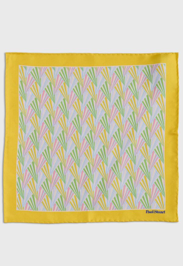 Paul Stuart Printed Silk Basketweave Pocket Square, image 2