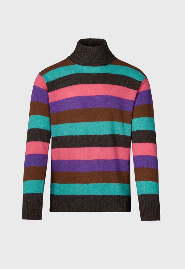 Paul Stuart Wool Multicolor Stripe Turtleneck, image 1