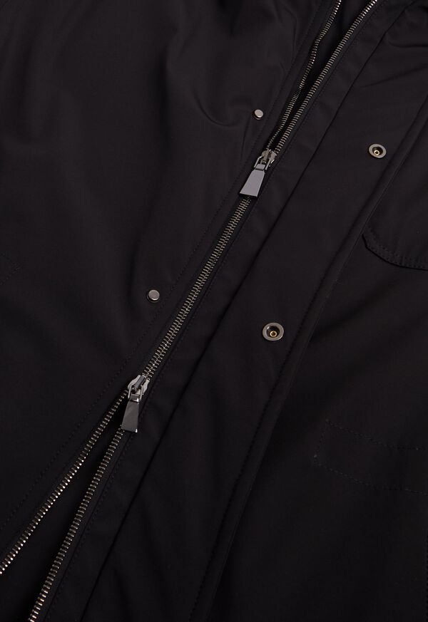Paul Stuart Black Hooded Down Filled Tech Jacket, image 4