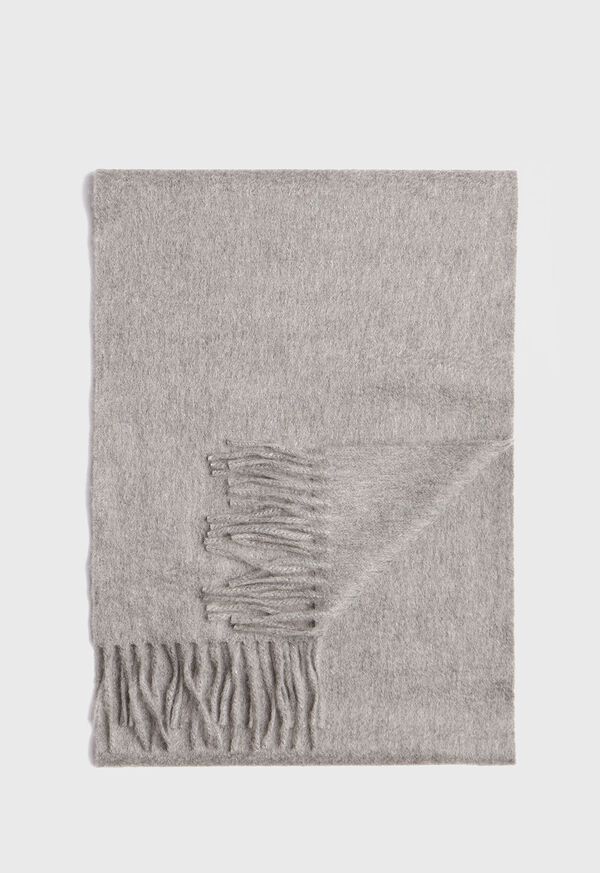 Paul Stuart Cashmere Solid Color Scarf with Embroidered Logo, image 16
