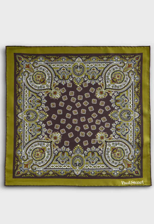 Paul Stuart Ornate Print Pocket Square, image 2