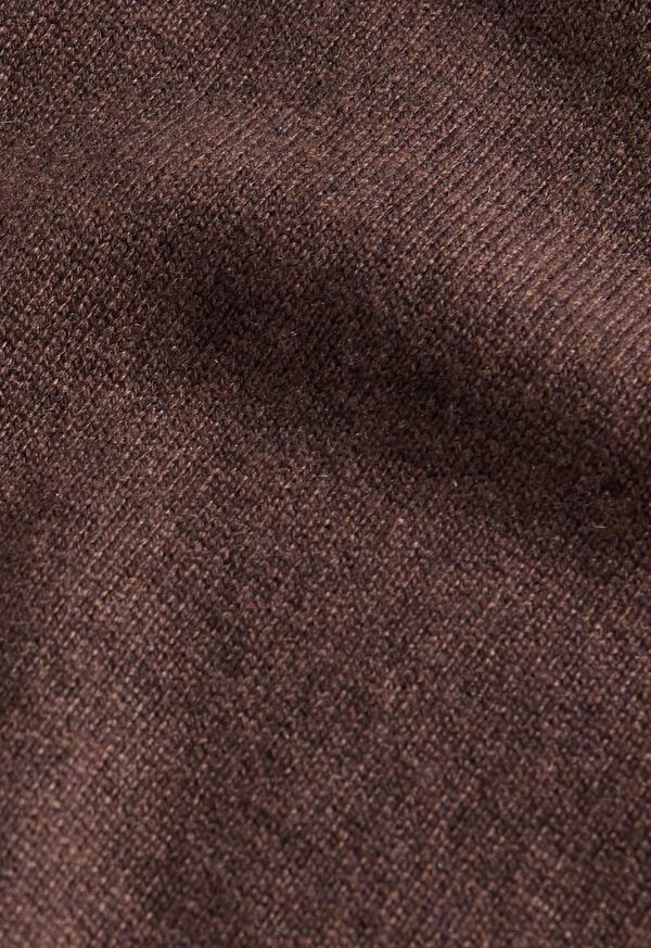 Paul Stuart Cashmere Quarter Zip With Suede Trim, image 3