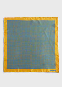 Paul Stuart Silk Twill Micro Medallion Pocket Square, thumbnail 2