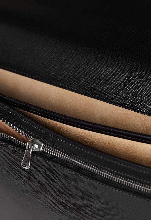 Paul Stuart Single Gusset Briefcase With Curved Front Pocket, image 7
