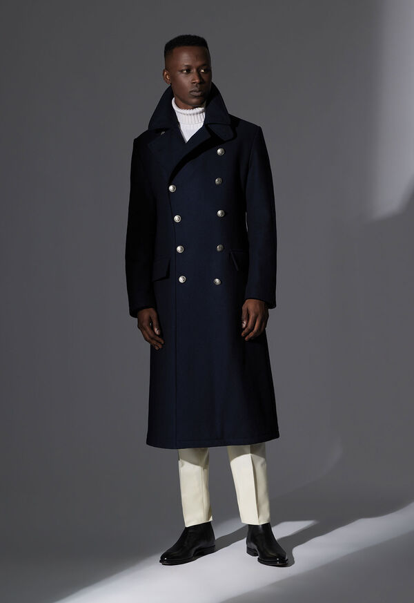 Paul Stuart Double Breasted Military Long Coat, image 2
