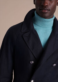 Paul Stuart Double Breasted Linen & Cotton Peacoat, thumbnail 3