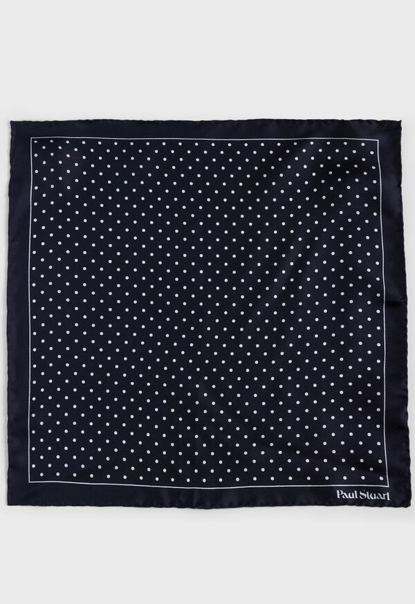 Paul Stuart Printed Silk Dot Pocket Square, image 2