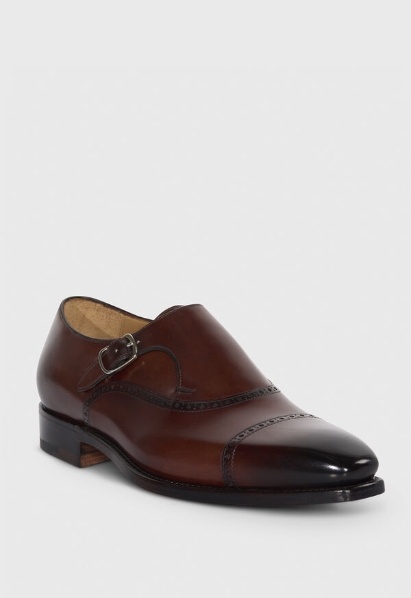 Paul Stuart Sean Leather Cap Toe Monk Strap, image 2