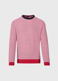 Paul Stuart Cotton Striped Crewneck Sweater, thumbnail 1