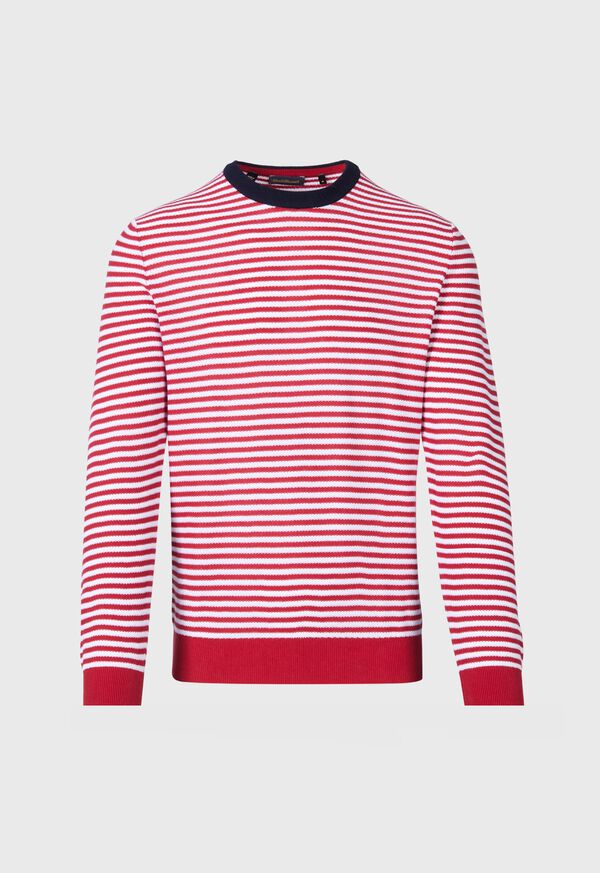 Paul Stuart Cotton Striped Crewneck Sweater, image 1
