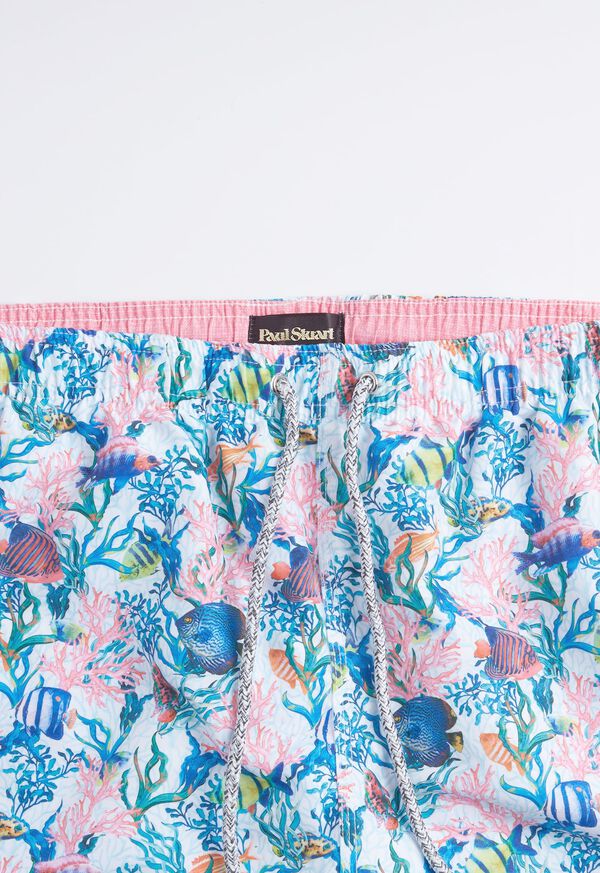 Paul Stuart Fish Print Swim Trunk, image 2