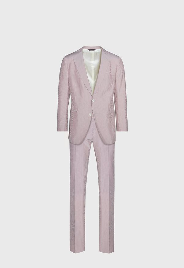 Paul Stuart Red and White Seersucker Suit, image 1