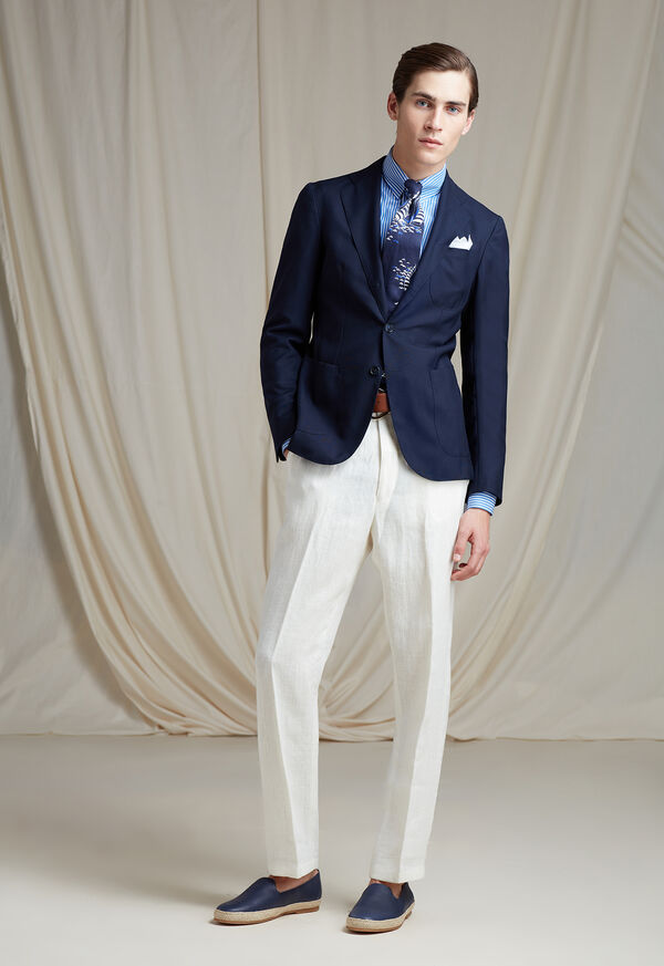Paul Stuart White Linen Blend Trouser, image 5