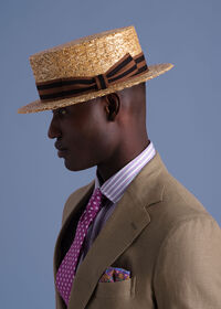 Paul Stuart Herringbone Boater Hat, thumbnail 2