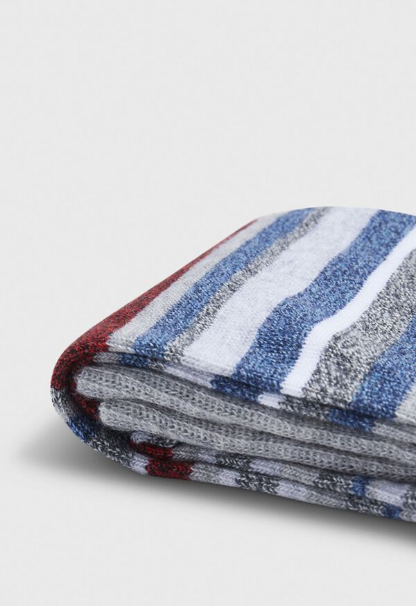 Paul Stuart Melange Fine Stripe Crew Sock, image 2
