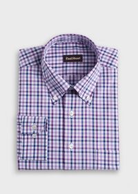 Paul Stuart Two Color Check Cotton Sport Shirt, thumbnail 1