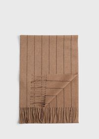Paul Stuart Wool and Cashmere Chalk Stripe Scarf, thumbnail 1