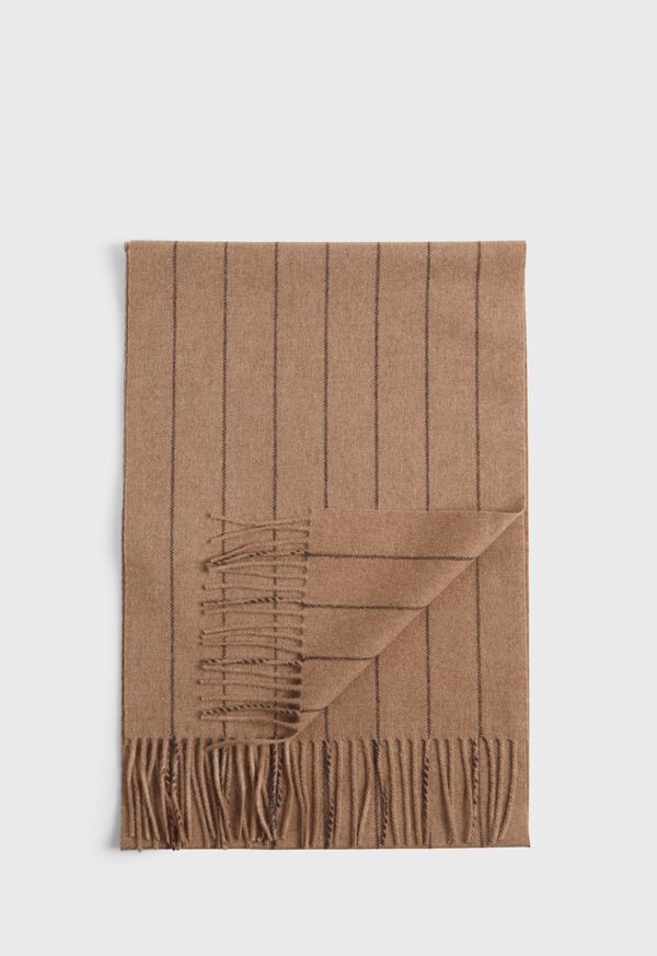 Paul Stuart Wool and Cashmere Chalk Stripe Scarf, image 1