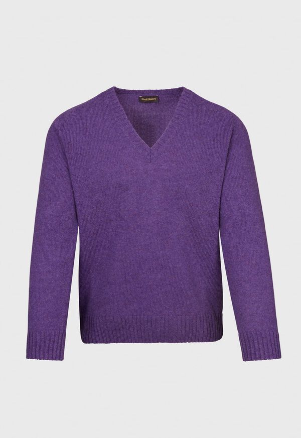 Paul Stuart Shetland Wool V-Neck Sweater, image 4