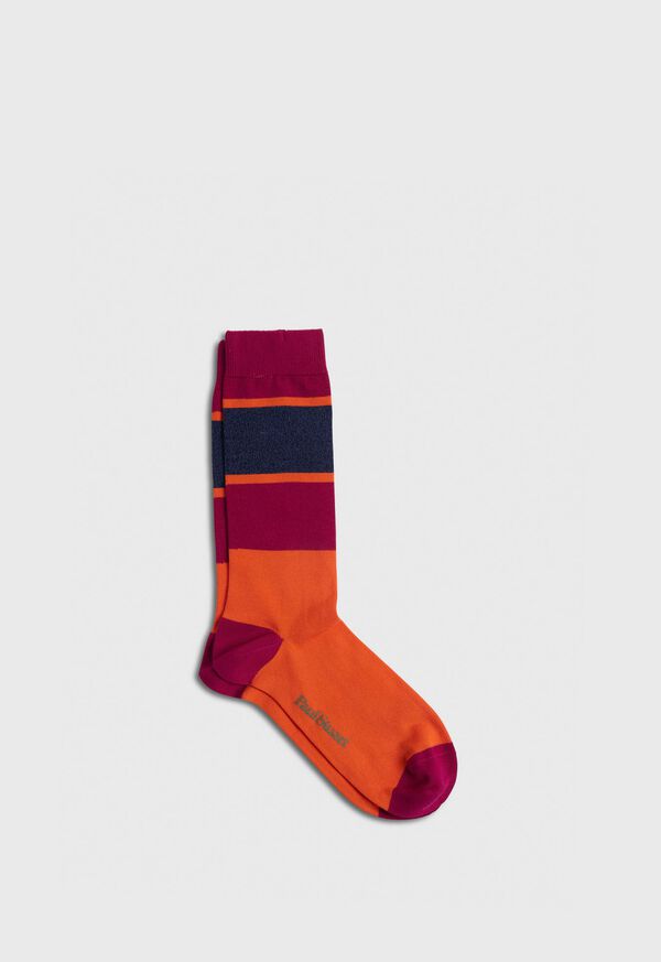 Paul Stuart Cotton Colorblock Sock, image 1