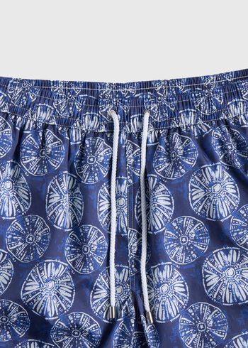 Paul Stuart Sand Dollar Batik Print Swim Trunk