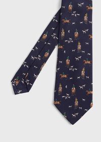 Paul Stuart Printed Silk Riding Scene Tie, thumbnail 1