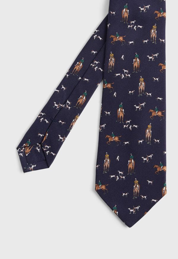 Paul Stuart Printed Silk Riding Scene Tie, image 1
