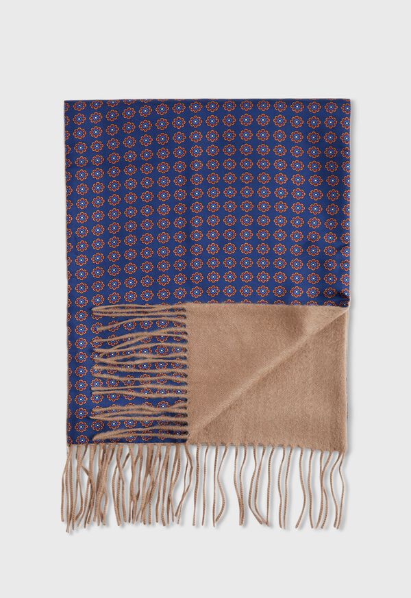 Paul Stuart Navy Medallion Scarf, image 2