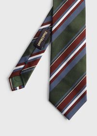Paul Stuart Woven Silk Jacquard Stripe Tie, thumbnail 1