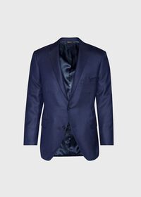 Paul Stuart Navy Hopsack Cashmere Silk Blazer, thumbnail 1