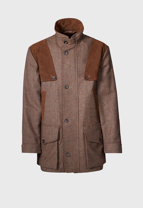 Paul Stuart Tweed Hunting Jacket with Suede Trim, image 5