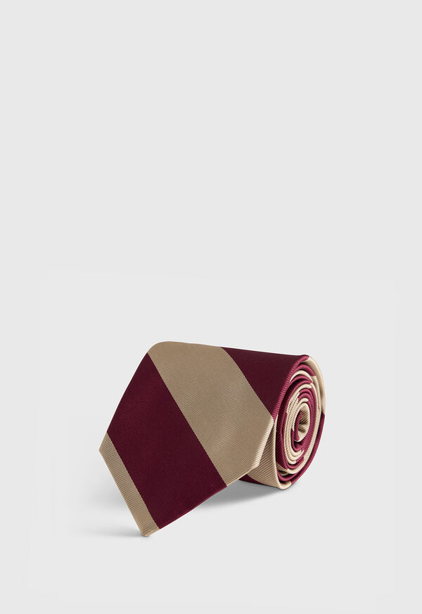 Paul Stuart Woven Silk Block Stripe, image 1