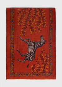 Paul Stuart Lambswool Zebra Print Scarf, thumbnail 2