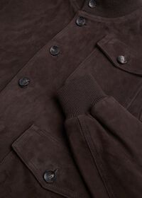 Paul Stuart Brown Suede Button Up Blouson, thumbnail 2