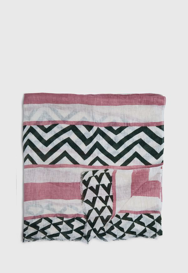 Paul Stuart Linen Printed Scarf