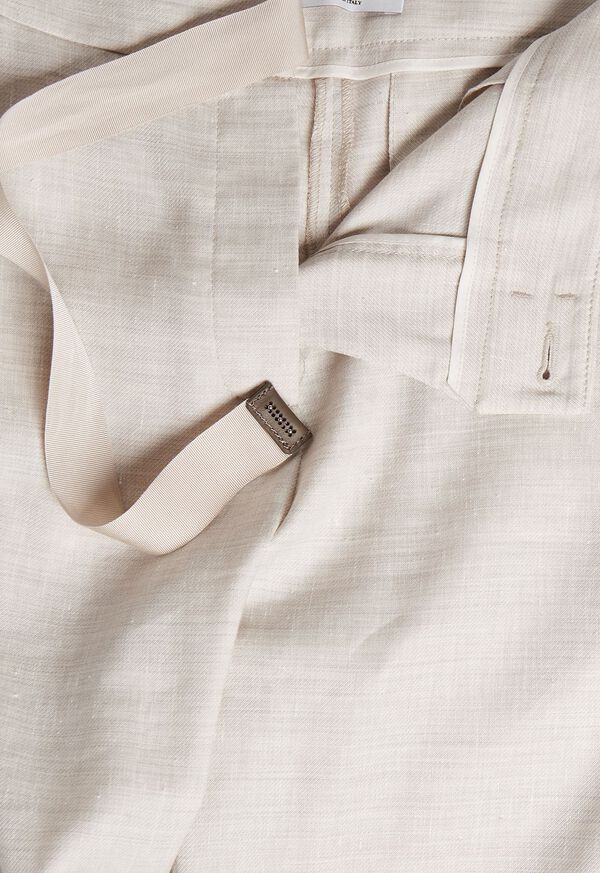 Paul Stuart Linen Pant with Grossgrain Belt, image 4