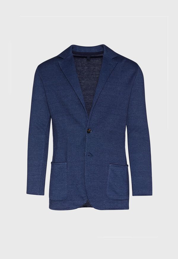 Paul Stuart Blue Twill Linen Jacket, image 1