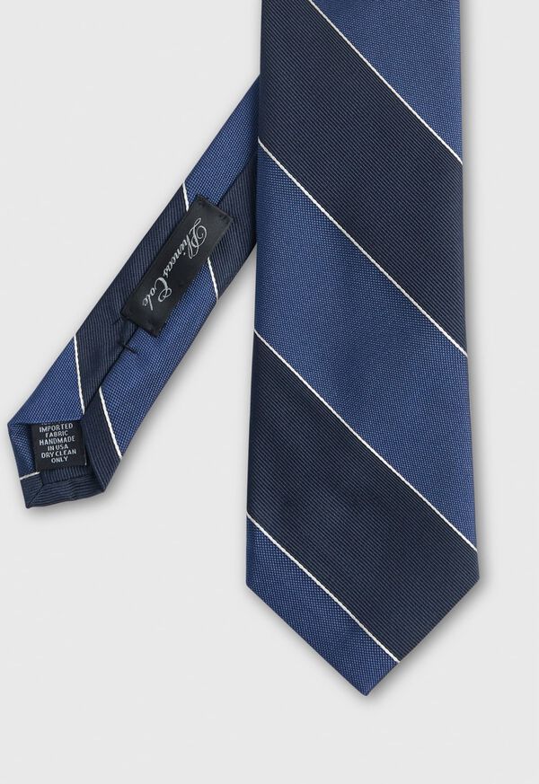 Paul Stuart Woven Silk Wide Stripe Tie