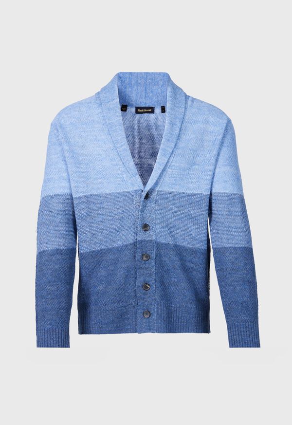 Paul Stuart Linen Rice Stitch Dégradé Cardigan, image 1