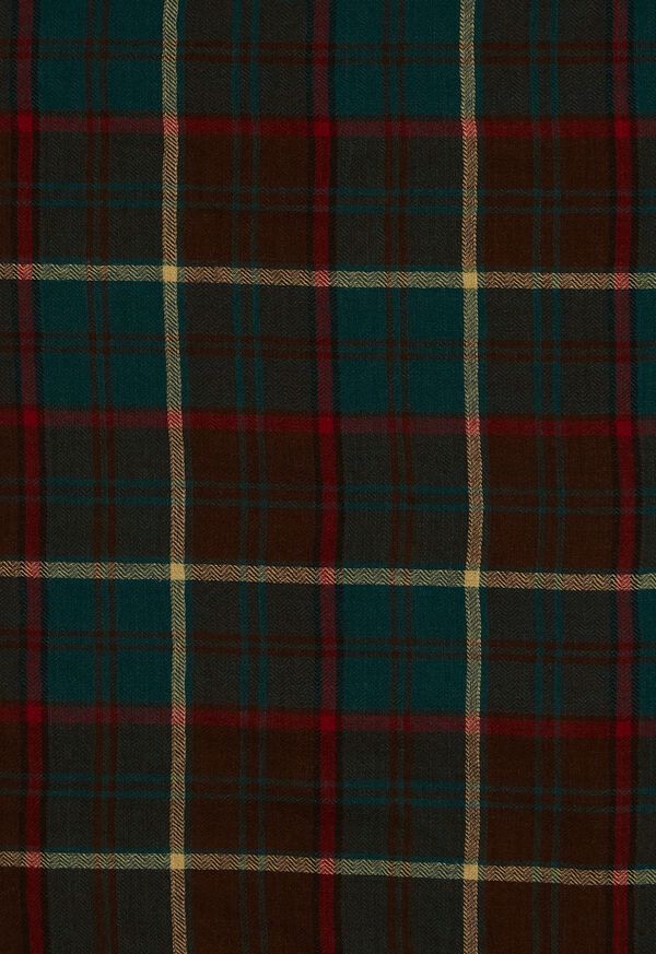 Paul Stuart Plaid Wool Scarf, image 2