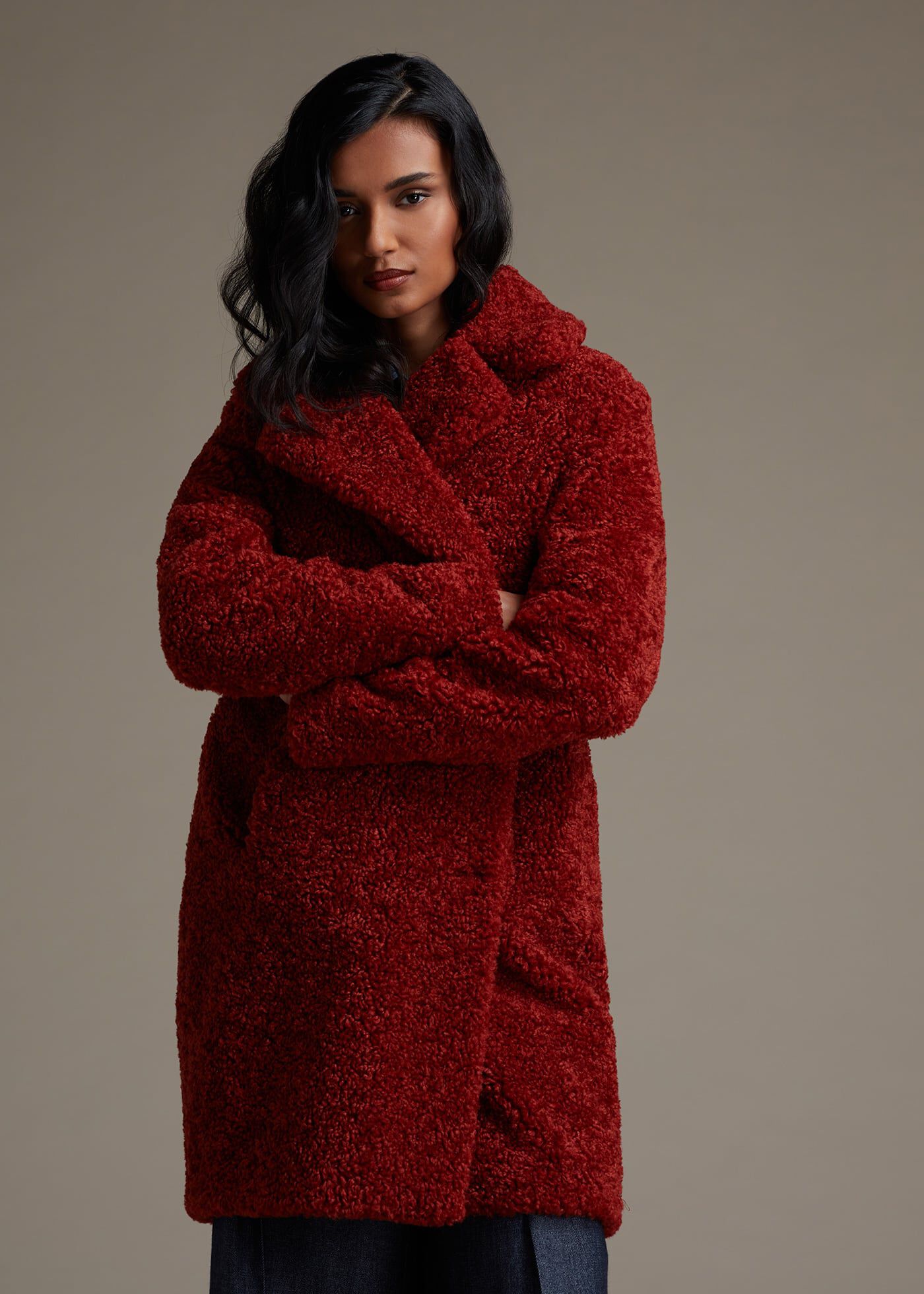 Red teddy bear coat on sale