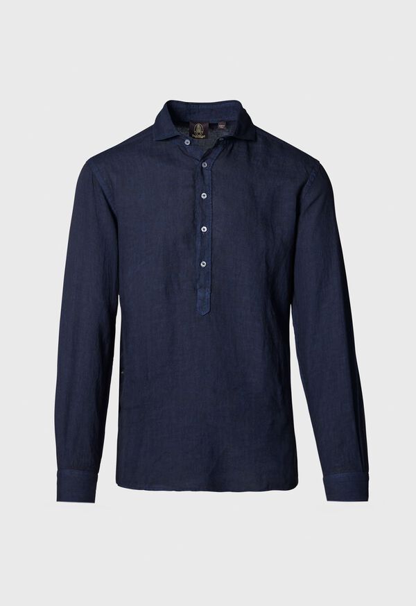 Paul Stuart Washed Linen Pullover Shirt, image 1