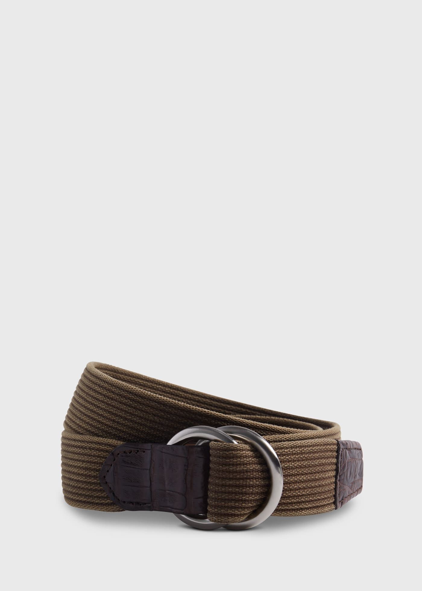 O Ring Belt with Crocodile Tabs