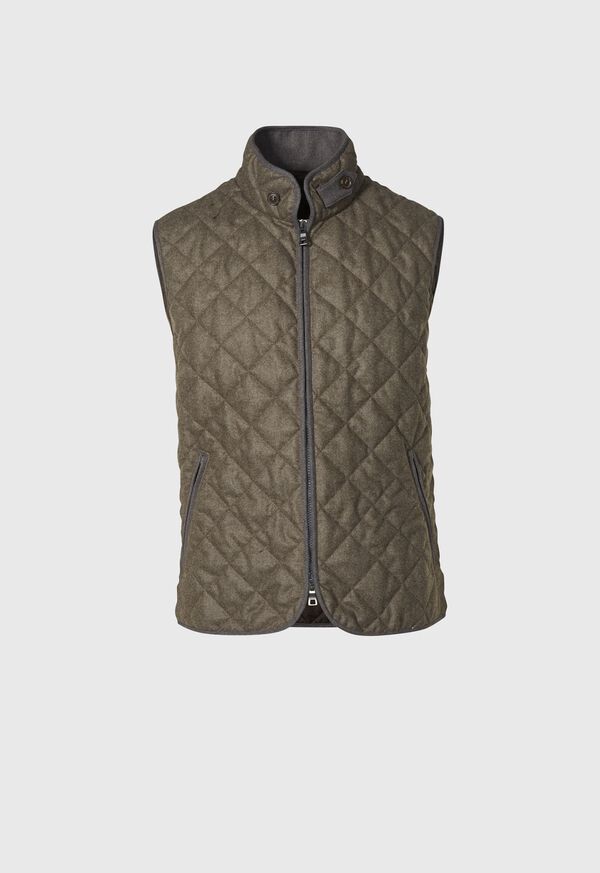 Paul Stuart Wool Flannel Quilted Vest, image 1