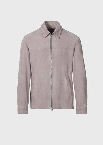 Paul Stuart Suede Zip Front Jacket