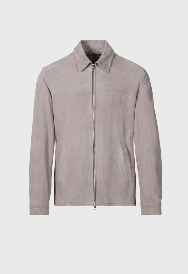 Suede Zip Front Jacket