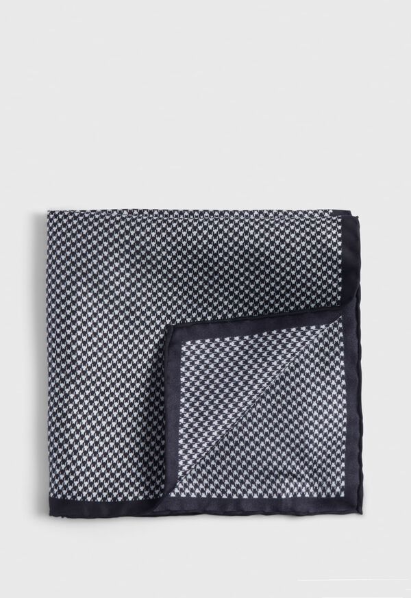 Paul Stuart Printed Silk Houndstooth Pocket Square, image 1
